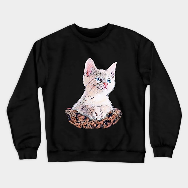 cat Crewneck Sweatshirt by MAU_Design